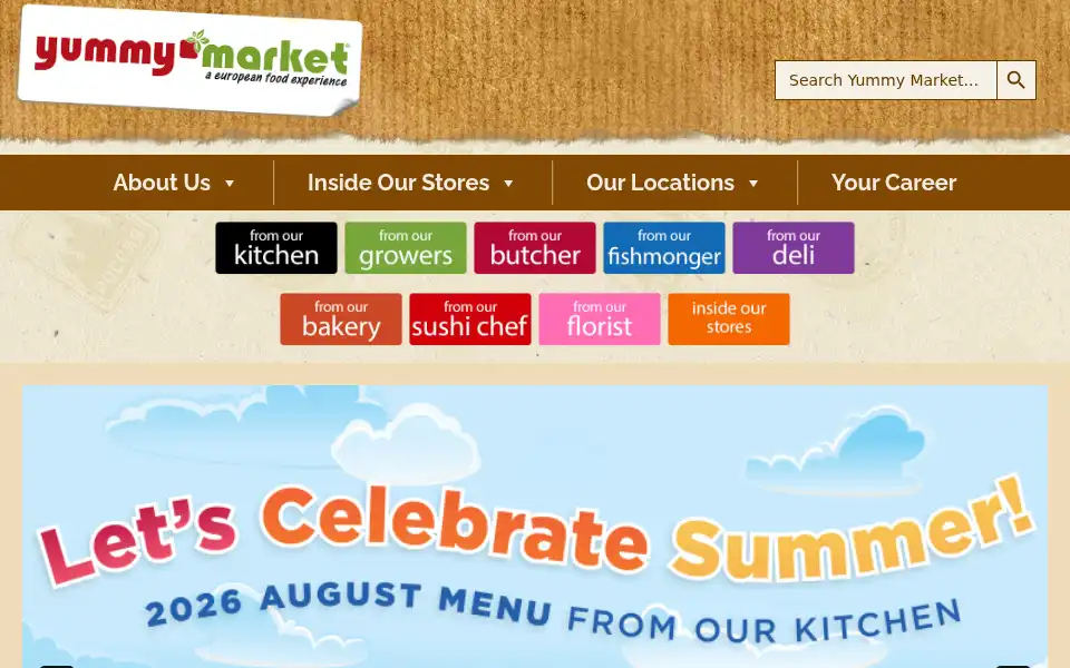Screenshot of yummymarket.com