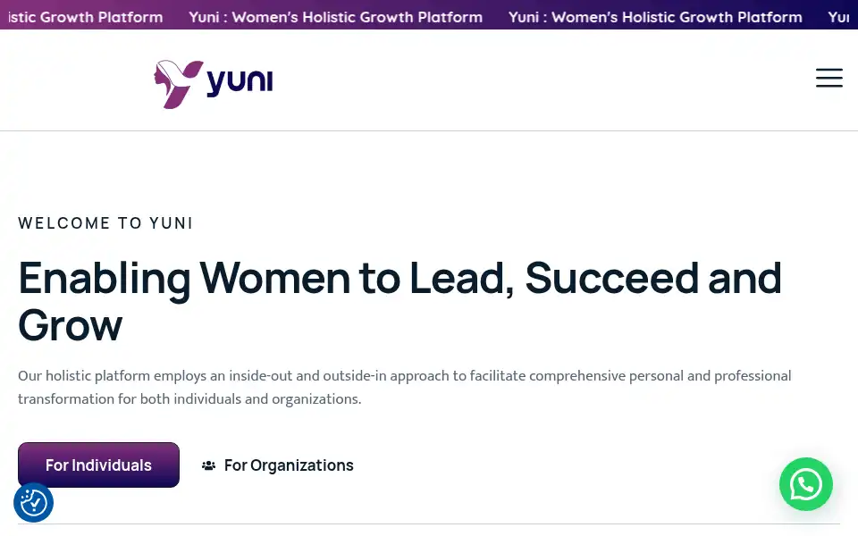 Screenshot of yuni.co.in