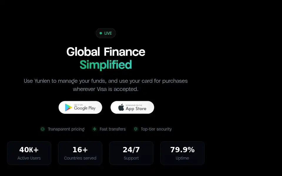 Screenshot of yunlen.com