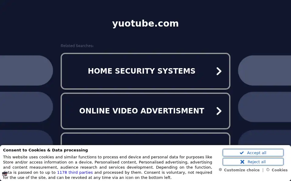 Screenshot of yuotube.com