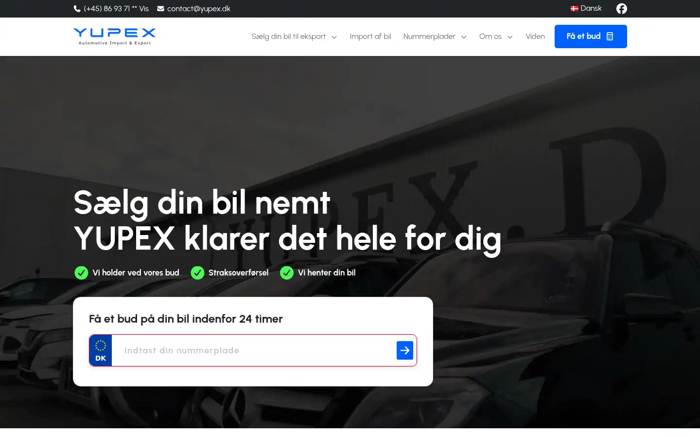 Screenshot of yupex.dk