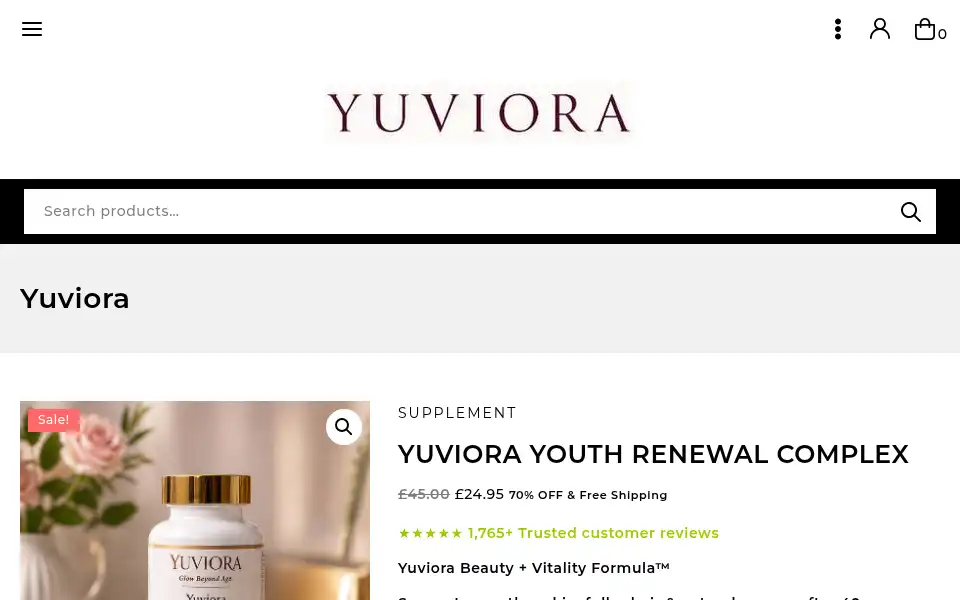 Screenshot of yuviora.com