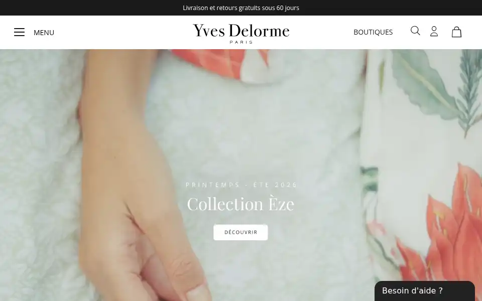 Screenshot of yvesdelormesale.com