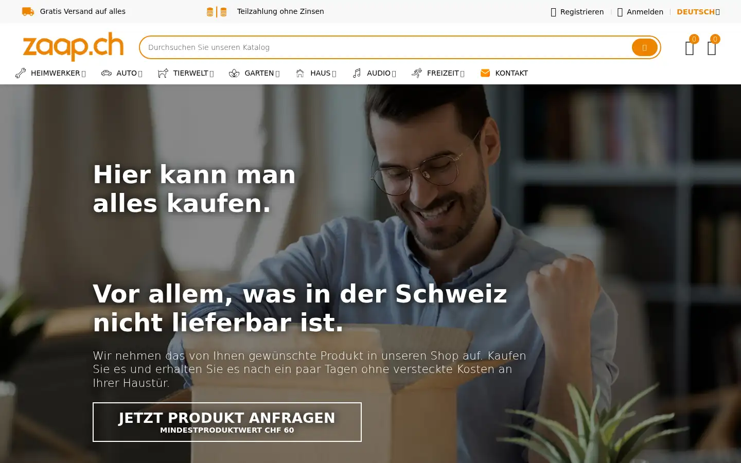 Screenshot of zaap.ch