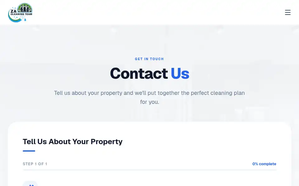 Screenshot of zacleaningteam.com