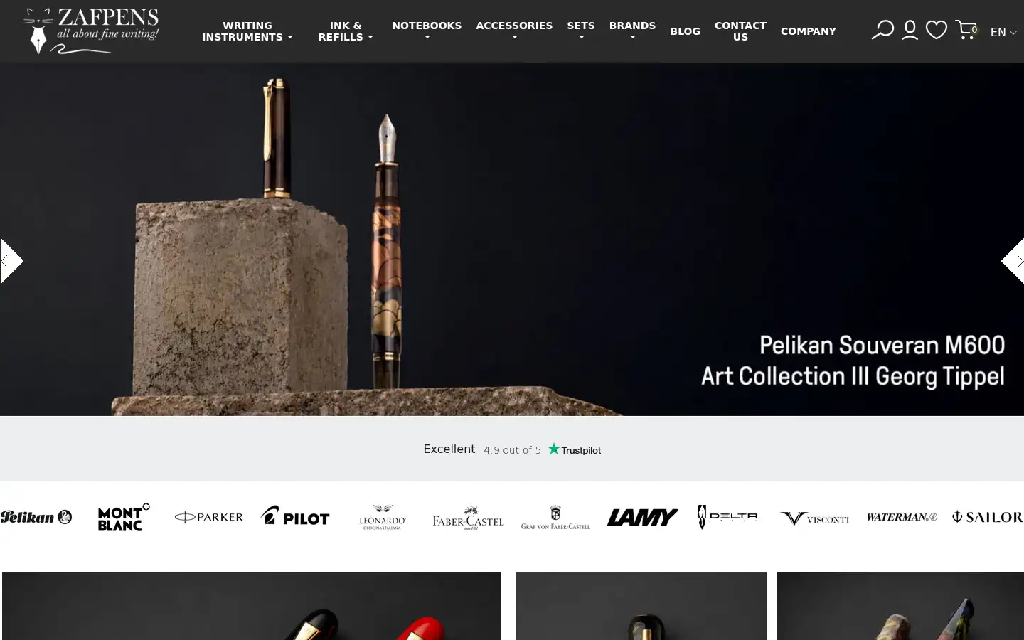 Screenshot of zafpens.com