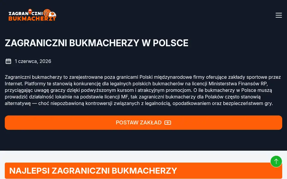 Screenshot of zagraniczni-bukmacherzy.pl