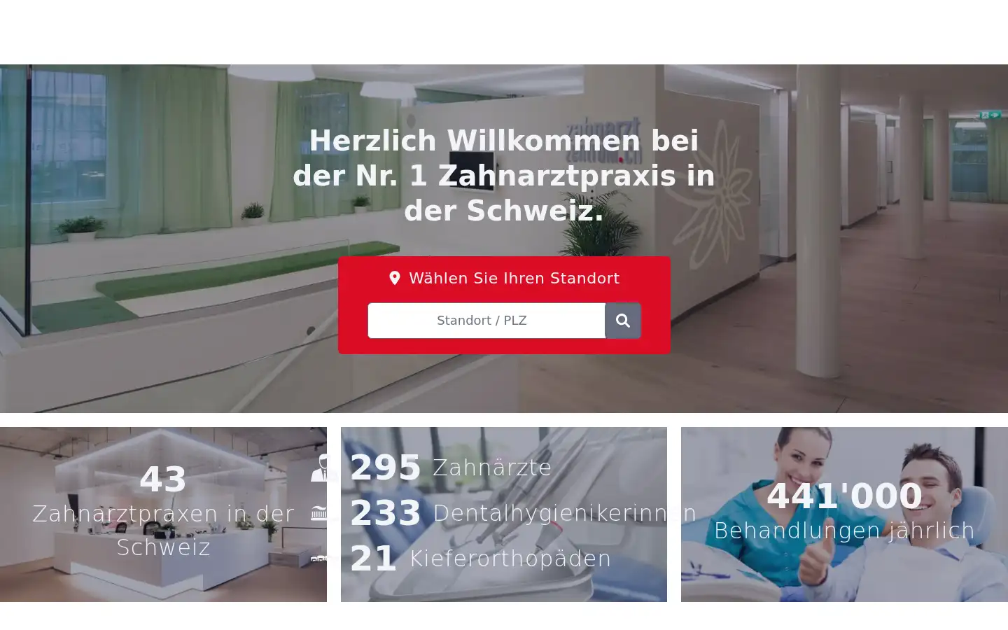 Screenshot of zahnarztzentrum.ch