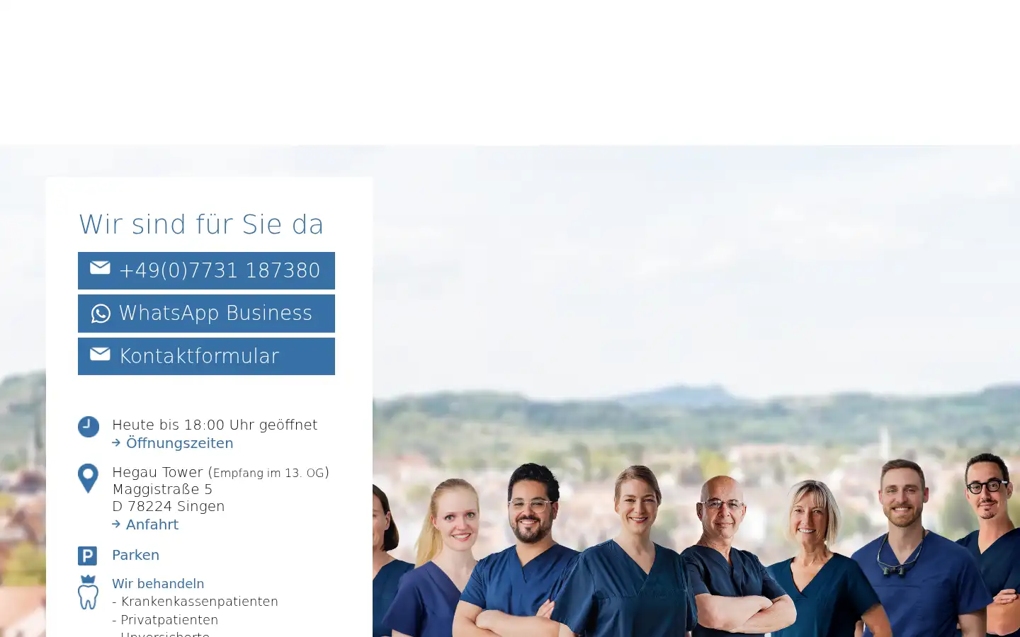 Screenshot of zahnzentrumbodensee.de