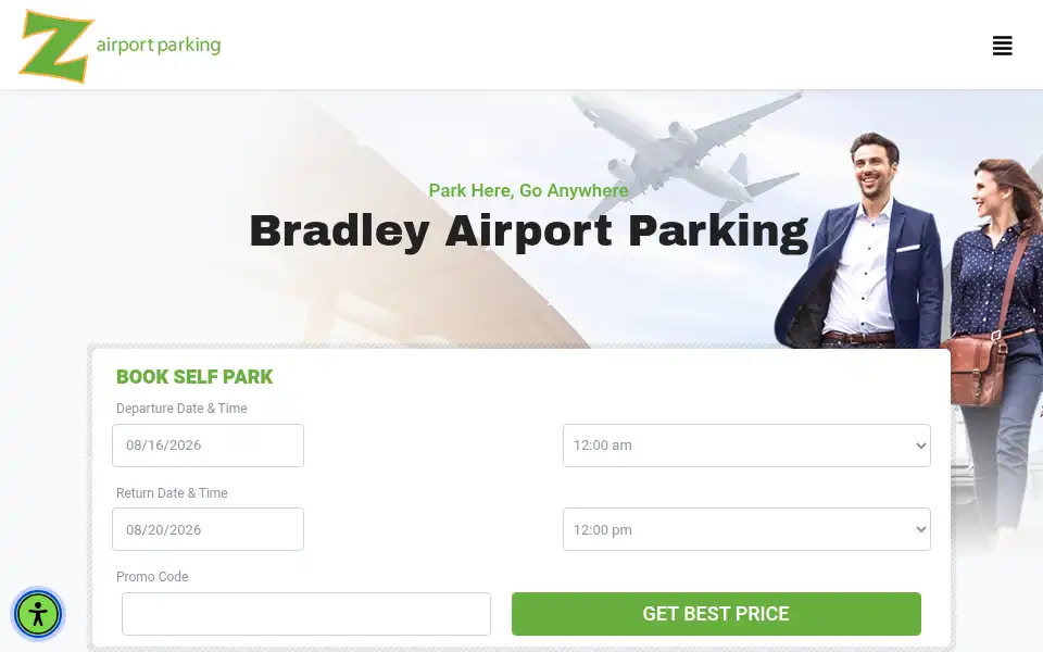 Screenshot of zairportparking.com