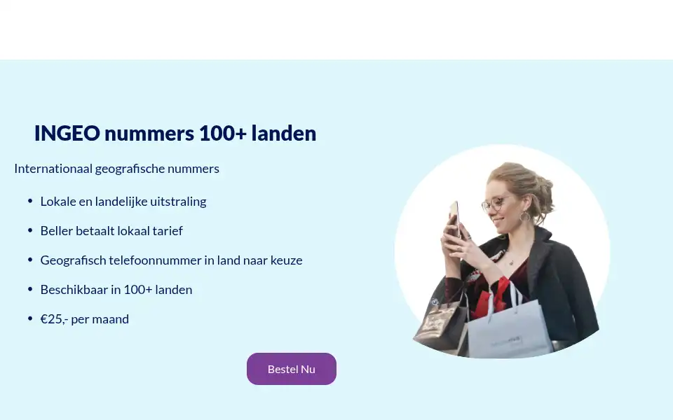 Screenshot of zakelijkenummers.nl