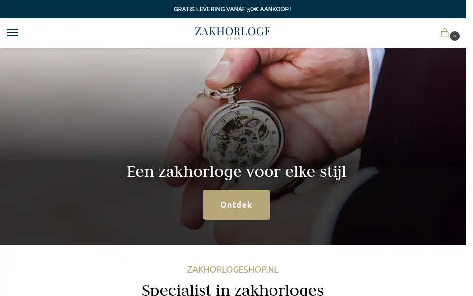 Screenshot of zakhorlogeshop.nl