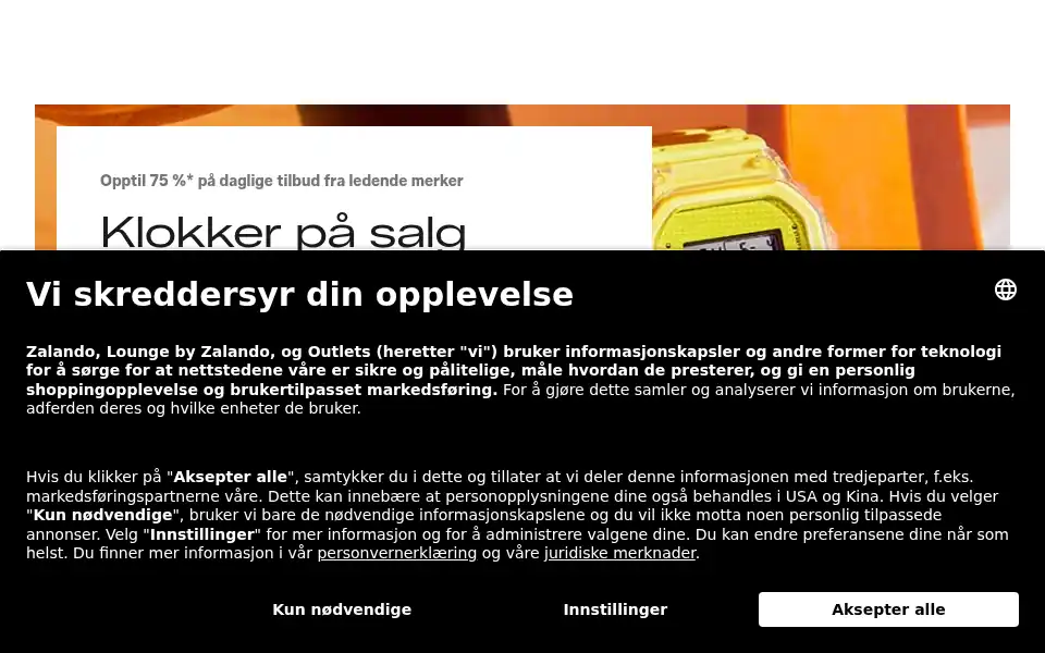 Screenshot of zalando-lounge.no