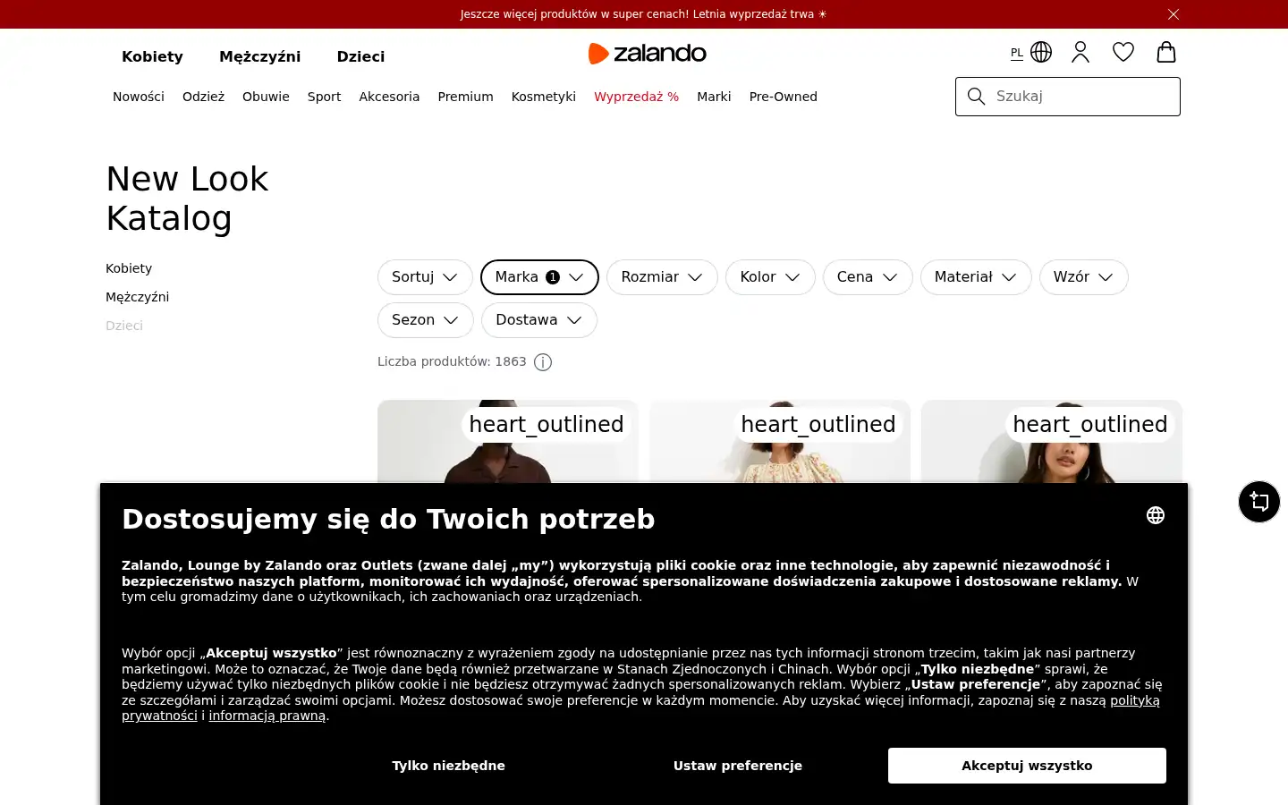 Screenshot of zalando.pl