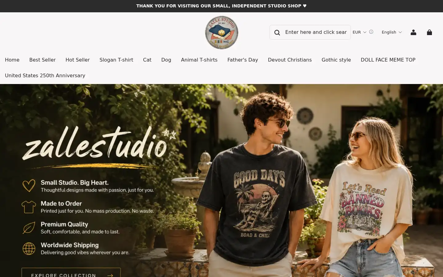 Screenshot of zallestudio.com