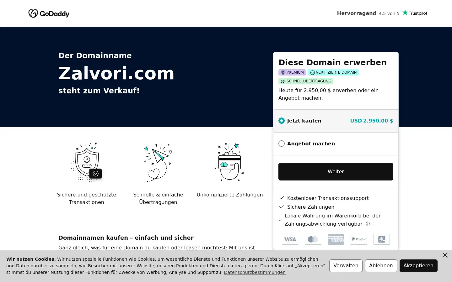 Screenshot of zalvori.com