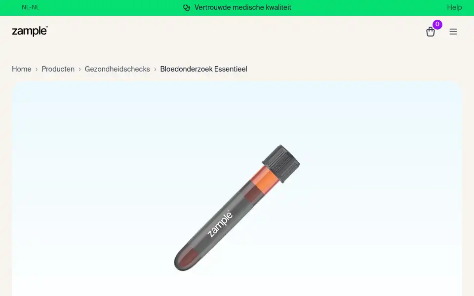 Screenshot of zample.nl