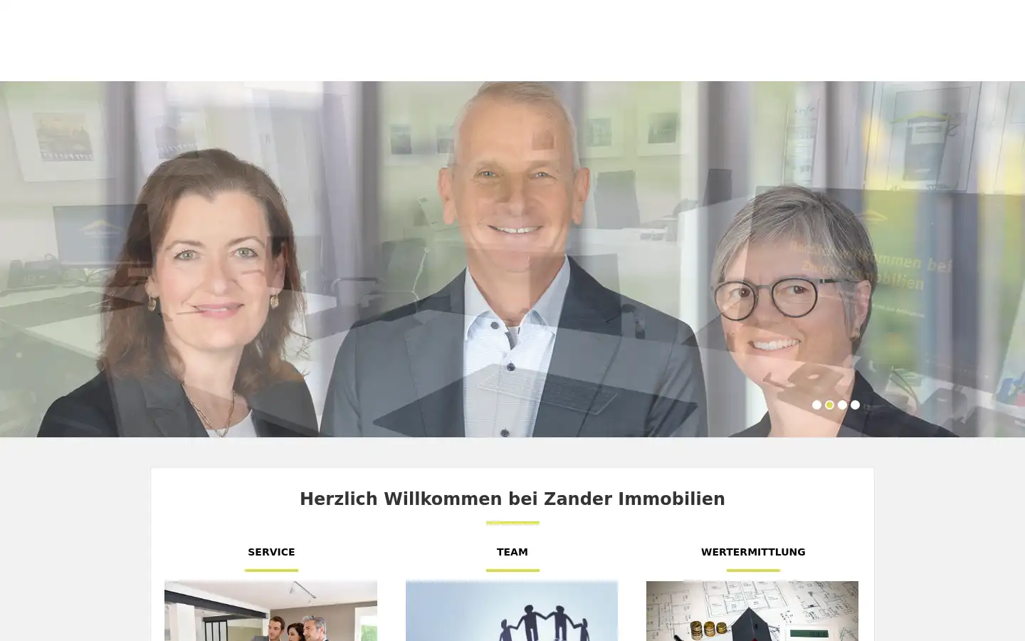 Screenshot of zanderimmobilien.de