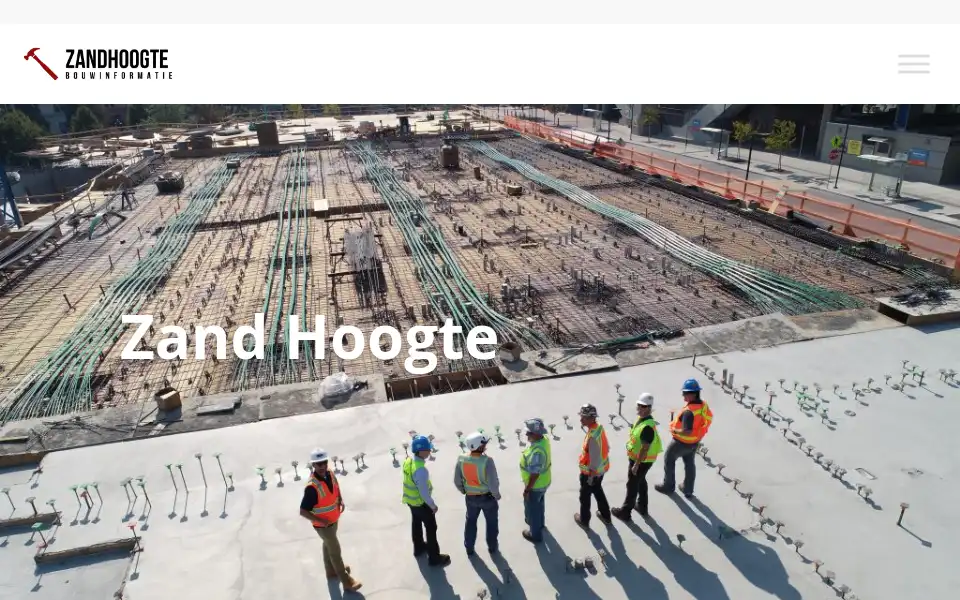 Screenshot of zandhoogte.nl