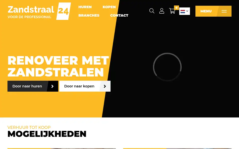 Screenshot of zandstraal24.nl