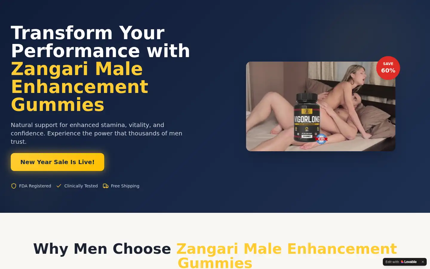 Screenshot of zangari-male-me.lovable.app