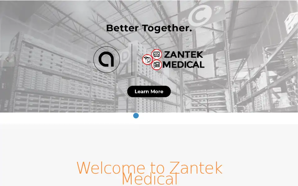 Screenshot of zantekmedical.com