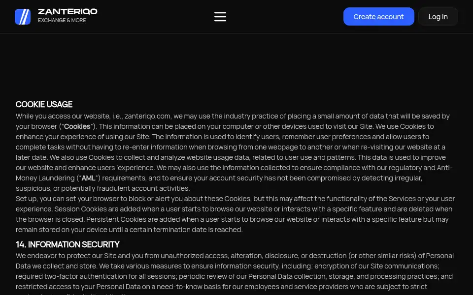Screenshot of zanteriqo.com