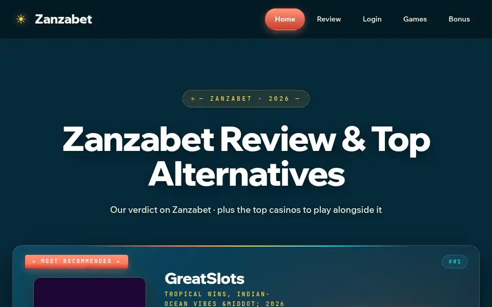 Screenshot of zanzabet.com
