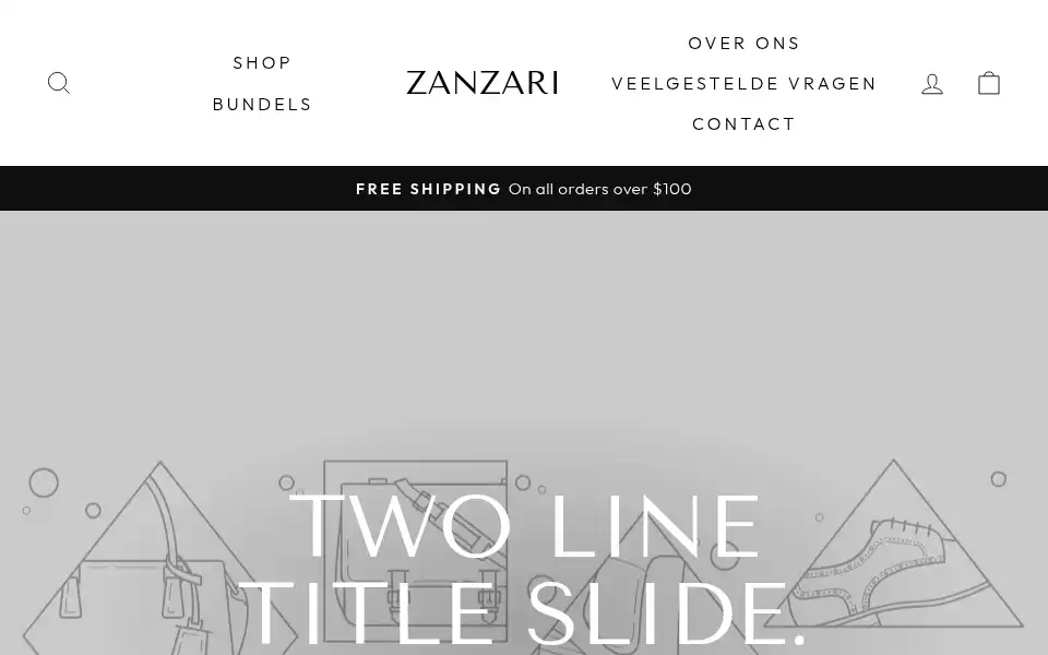 Screenshot of zanzari.nl