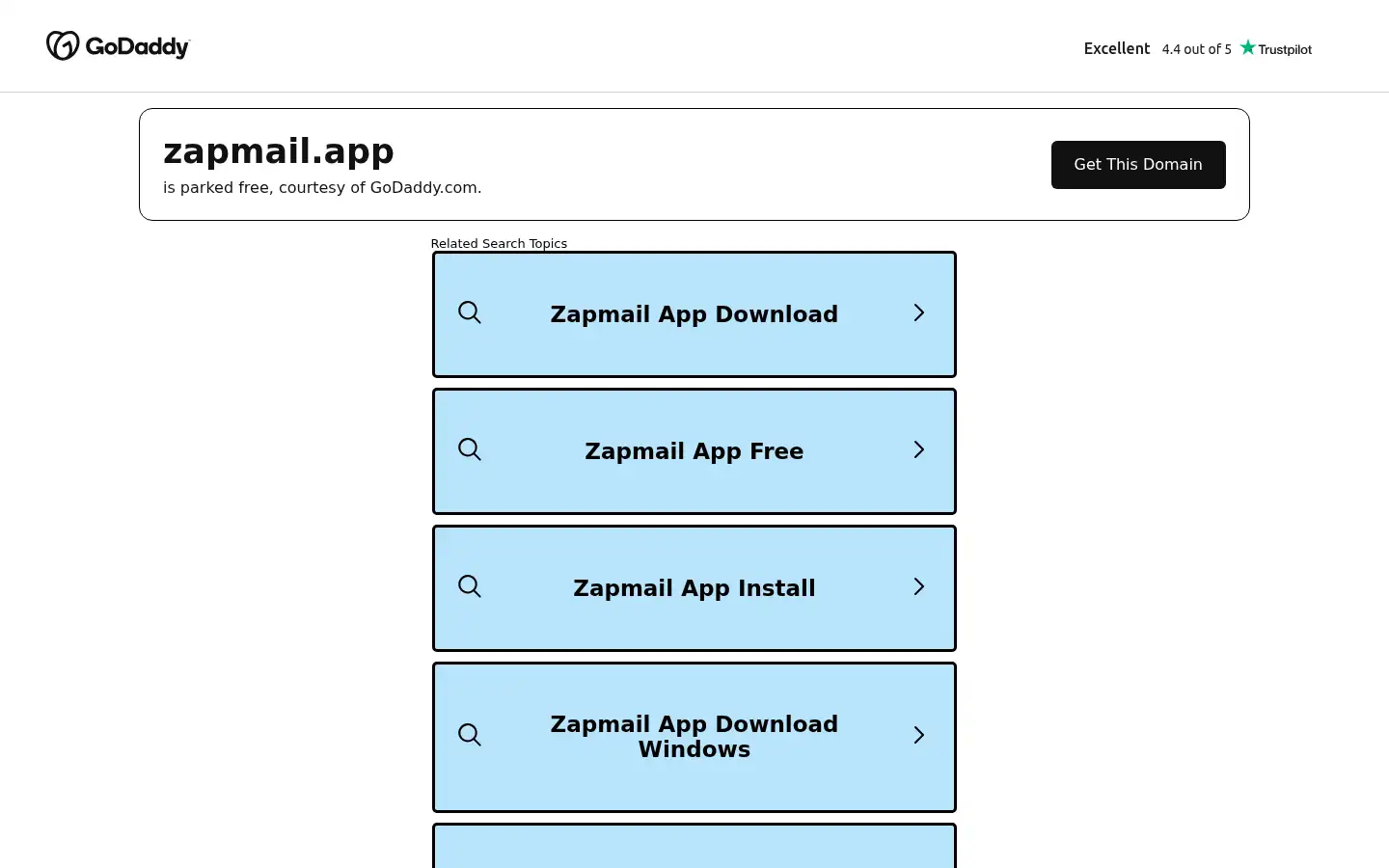 Screenshot of zapmail.app
