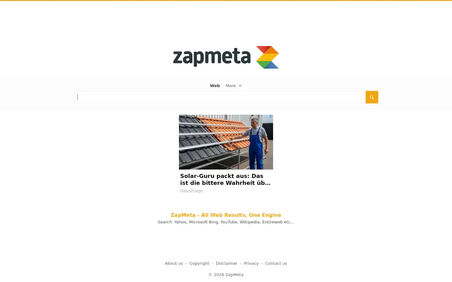 Screenshot of zapmeta.com