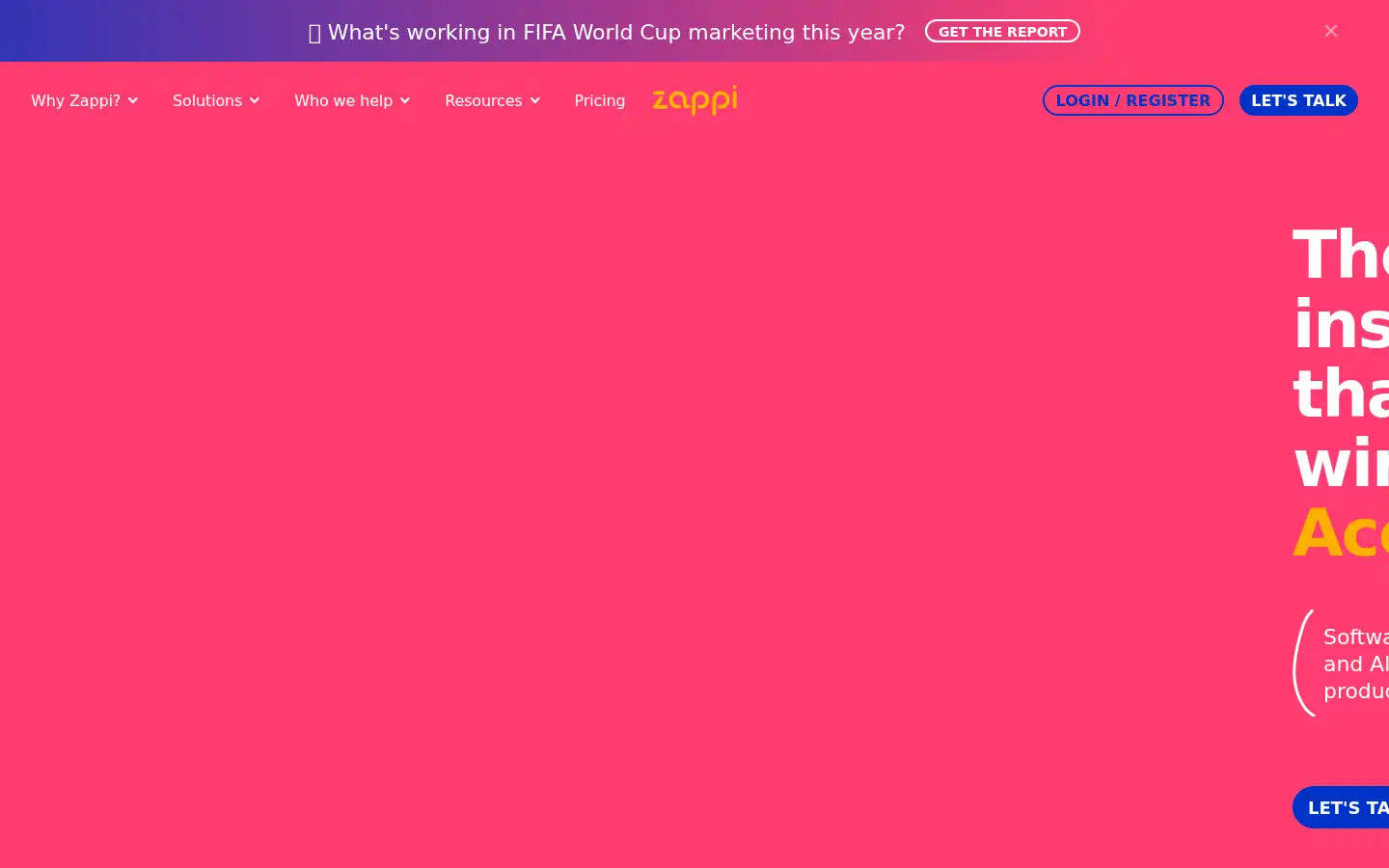 Screenshot of zappi.io