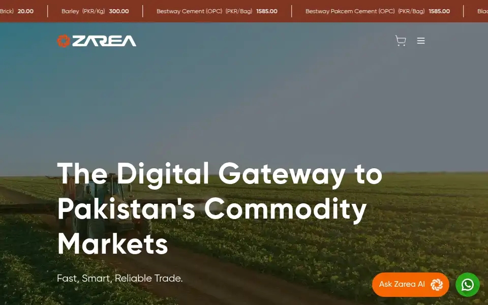 Screenshot of zarea.pk