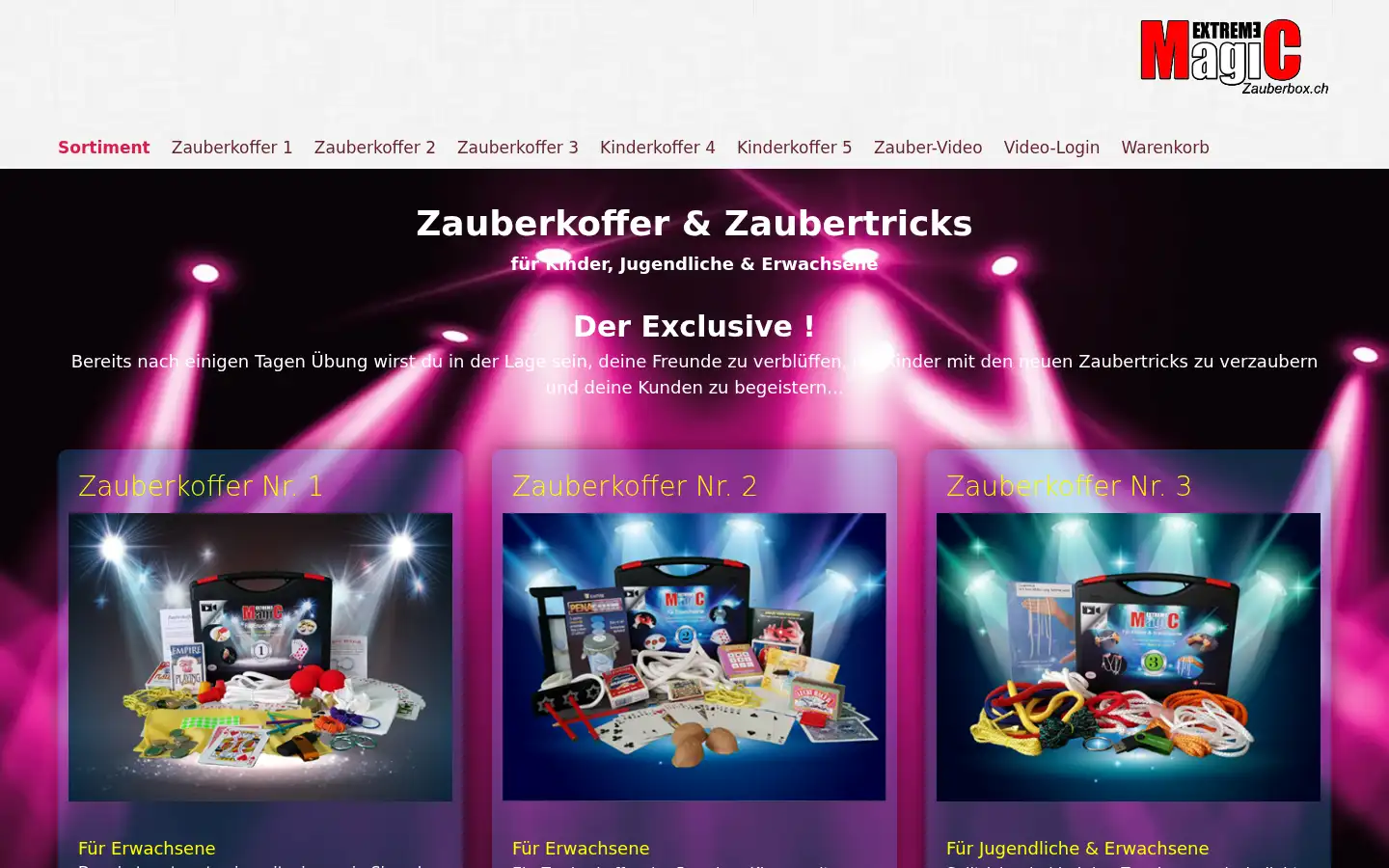 Screenshot of zauberbox.ch