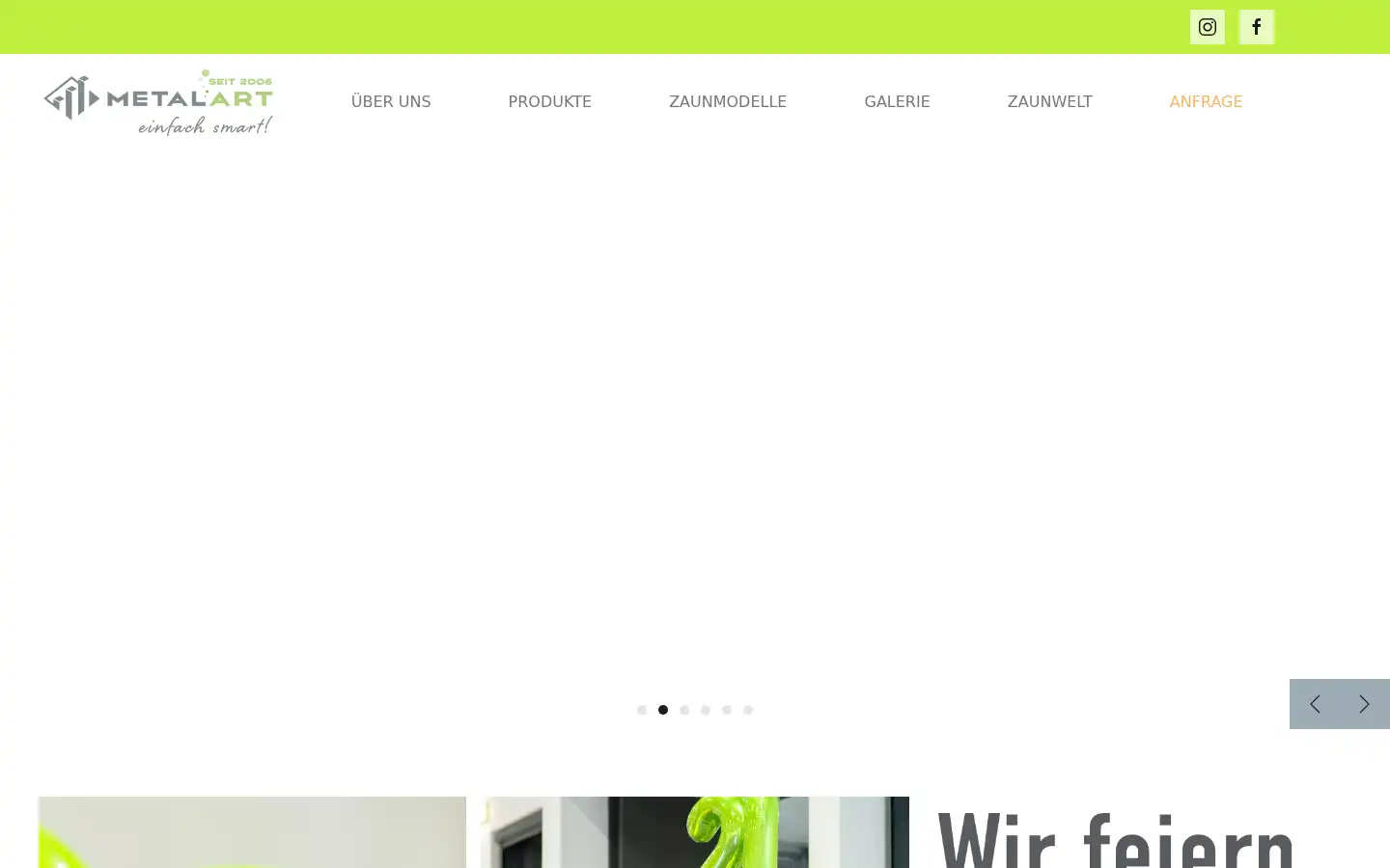 Screenshot of zaun-metalart.de