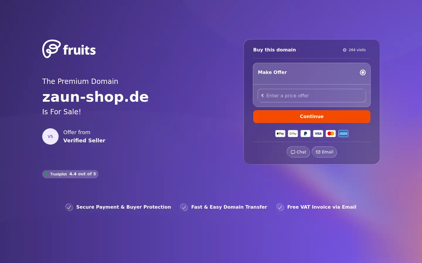 Screenshot of zaun-shop.de
