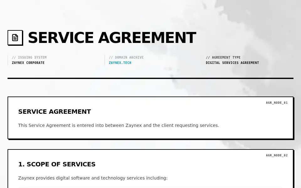 Screenshot of zaynex.tech