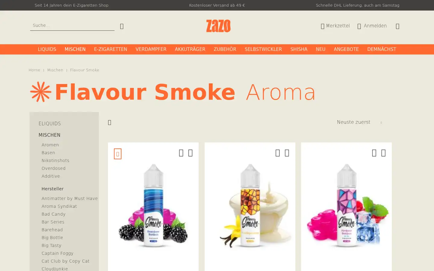 Screenshot of zazo.de
