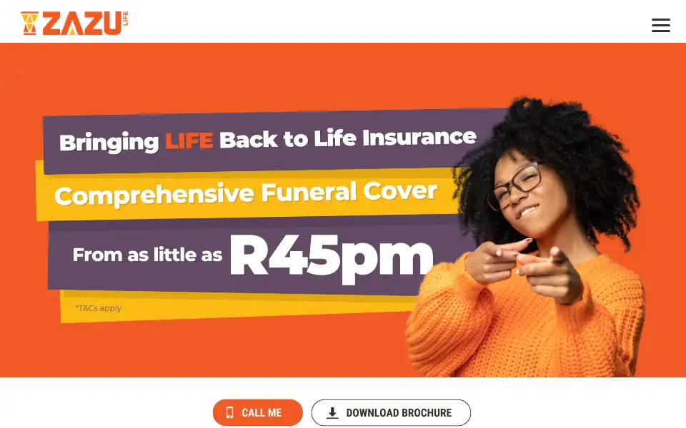 Screenshot of zazulife.co.za