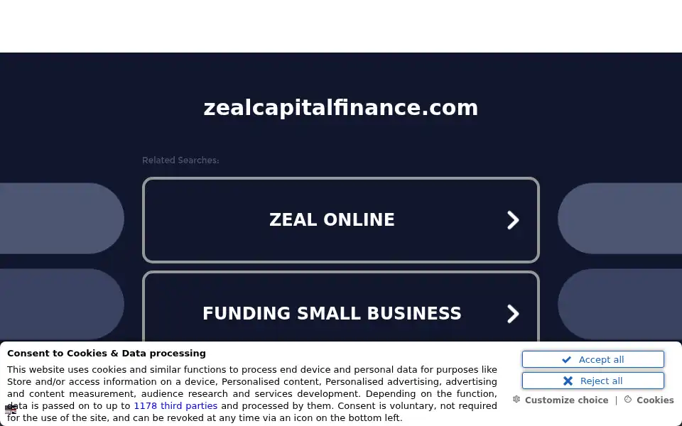 Screenshot of zealcapitalfinance.com
