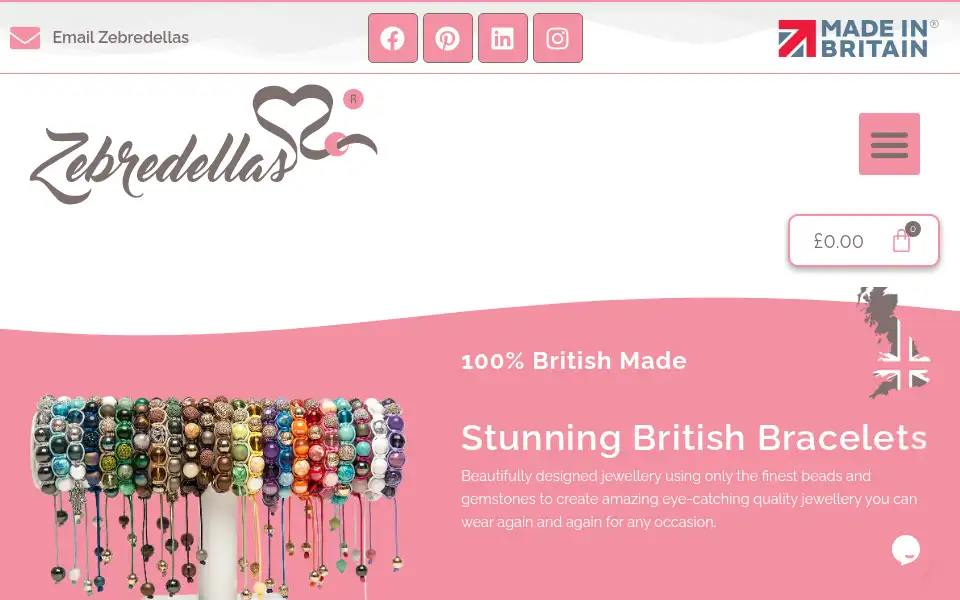 Screenshot of zebredellas.co.uk