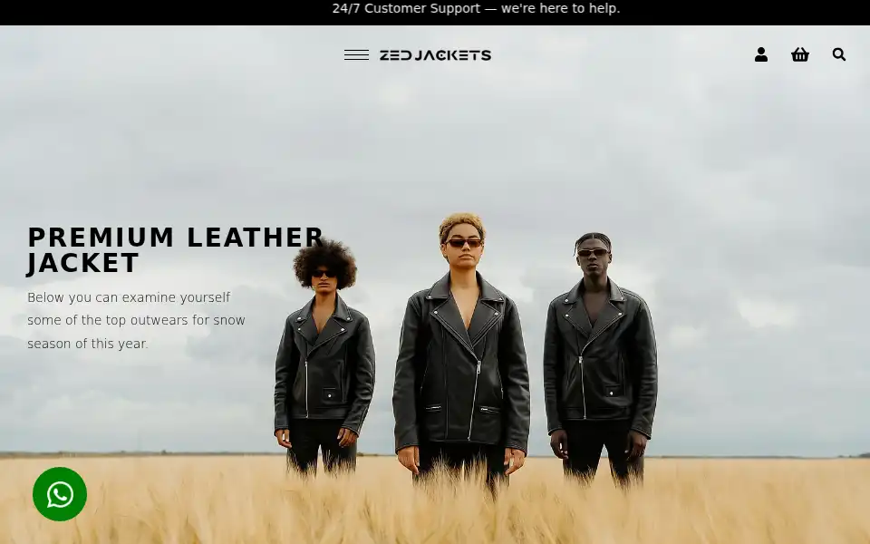 Screenshot of zedjackets.com