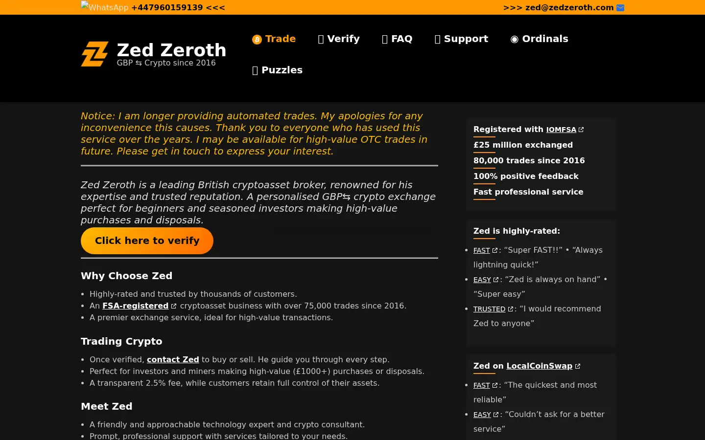 Screenshot of zedzeroth.com