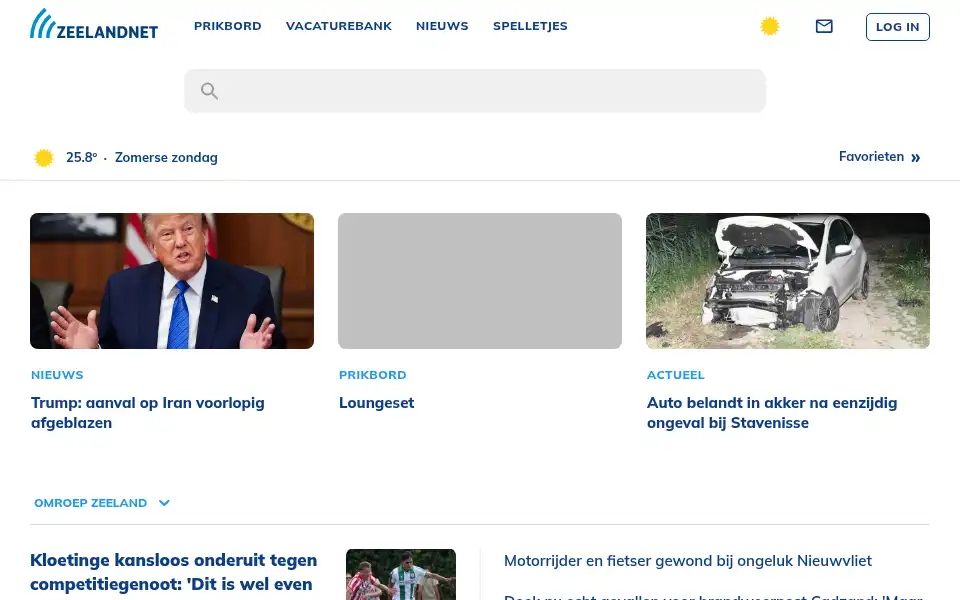 Screenshot of zeelandnet.nl