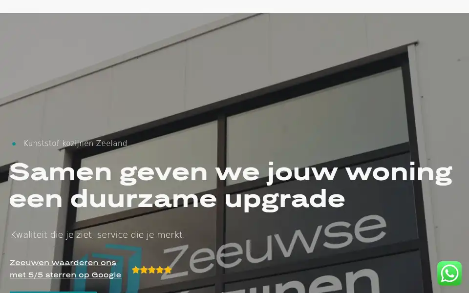 Screenshot of zeeuwsekozijnen.nl
