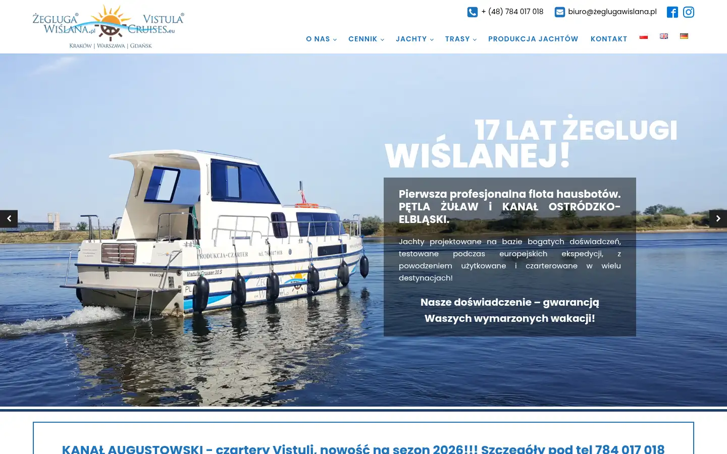 Screenshot of zeglugawislana.pl