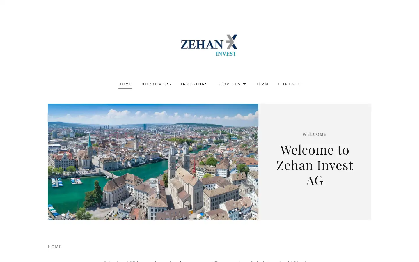 Screenshot of zehan-invest.com