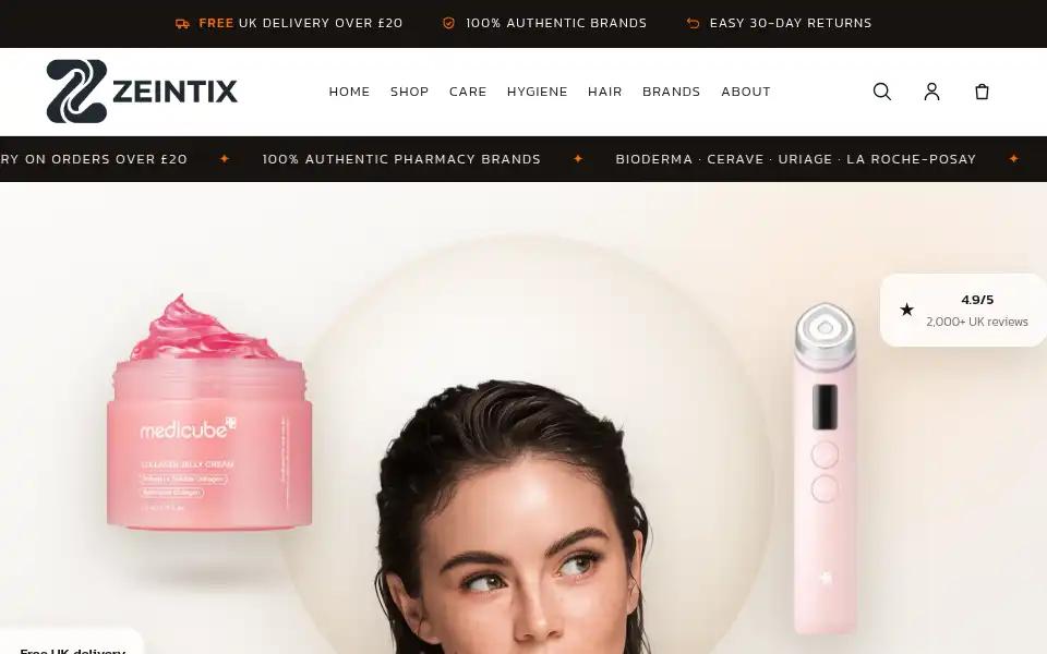 Screenshot of zeintix.com