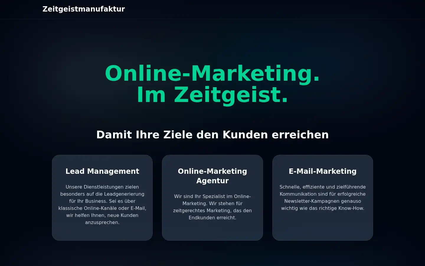 Screenshot of zeitgeistmanufaktur.de