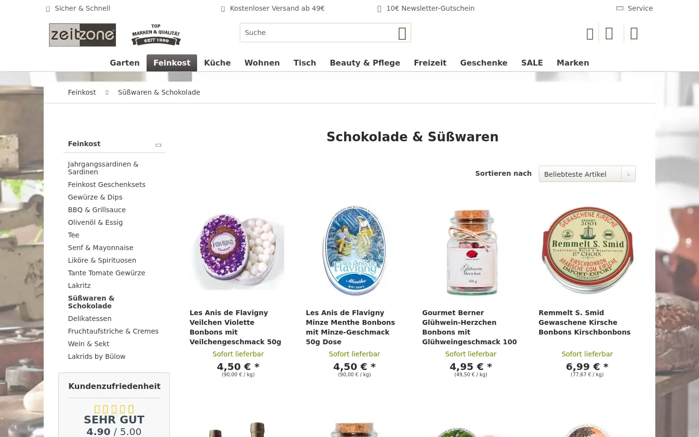 Screenshot of zeitzone.de